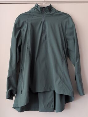 Athleta Teal Green Half-Zip Utility Jacket